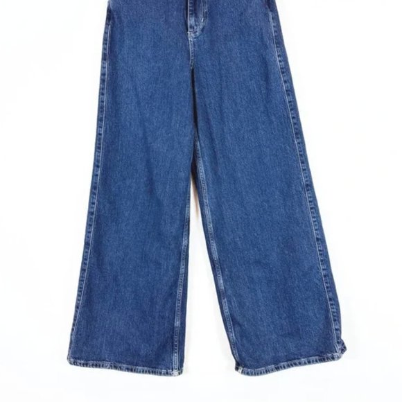 Urban Outfitters Dark Blue Wide Leg Jeans - Picture 7 of 8